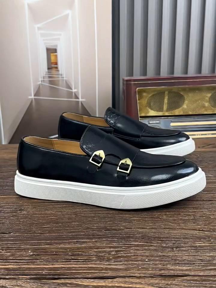 Pánské boty pro volný čas Móda Kožené Muži Retro Britský styl Mokasíny Pánské společenské boty Outdoor Flats Monk Shoes