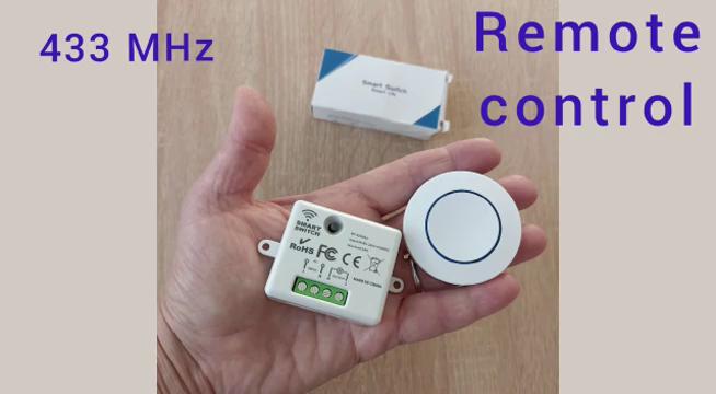 Interruptor de Controle Remoto RF Sem Fio 433MHz AC 110V 220V 10A Relé Receptor e Transmissor de Botão Redondo para Luz Lâmpada Ventilador LIGA/DESLIGA