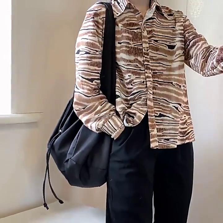 Yogodlns Geantă de umăr din nailon, de mare capacitate