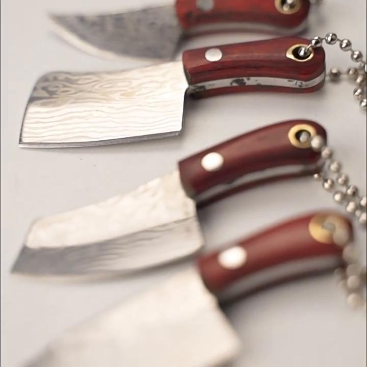 Stainless Steel Sharp Mini Kitchen Knife Box Express Unpackage Cutter Keychain Creative Paring Knife Portable Carry EDC Tool