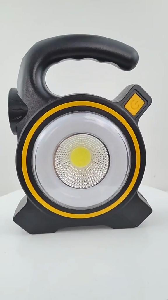 Portable Solar COB Work Lamp USB Rechargeable Camping Lantern Outdoor Emergency Powerbank Tent Flood Flashlight Repair Spotlight