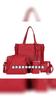 Fashion Women's Bag 4 Piece Set, Elegant Faux Handbag Series, Solid Color Lychee Pattern, Multi-functional Handbag + Wallet + Shoulder Crossbody Bag