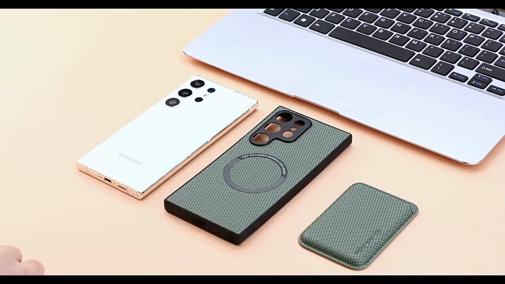 Magnetic with Card Holder Phone Case for Samsung Galaxy S23 S21 FE S24 S22 Ultra Plus S20 Back Cover