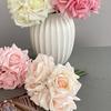 Artificial Roses Single Stem 5pcs Fake Silk Flower Arrangement Bouquet Real Touch for Home Party Wedding Decoration(Light Pink)