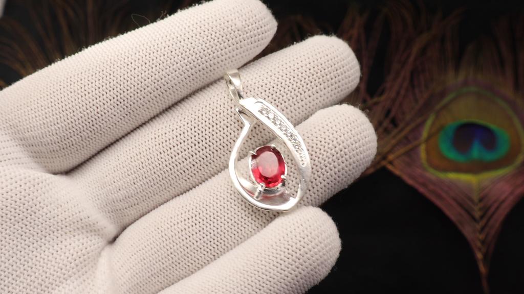 Pink Rubellite Gemstone 925 Sterling Silver Partywear Zircon Pendant 1.4" Women Jewelry For Gift CZP-16-9