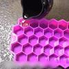Stampo per Cubetti di Ghiaccio in Silicone 37 Scomparti Vassoio per Cubetti di Ghiaccio a Nido d'Ape con Coperchio Grande Capacità Stampo per Alimenti per Congelatore e Bevande