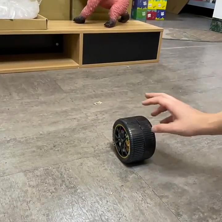 2.4G Remote Control Tire Wheel Toy – Self-Balancing Spinning Car Wheel with LED Lights, Fun Gadget for Kids & Adults
