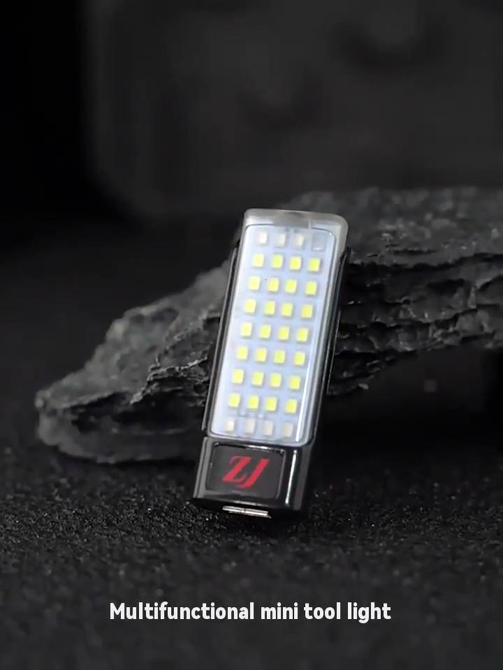 Rechargeable MINI LED Flashlight Worklight Keychain Light Camping Lamp Easy to Carry Multiple Lighting Modes Waterproof Material