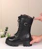 Women Boots Large Size Genuine Leather Thick Wool Warm Winter Military Boots Women British Style Women Snow Boots