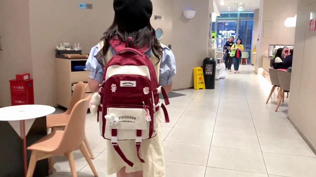Schoolbag Female College Students Color Contrast Backpack Junior High School Students Rui Ying Backpack