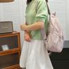 Women's Backpack Solid Color Nylon Backpack Large Capacity Water-repellent Student Schoolbag