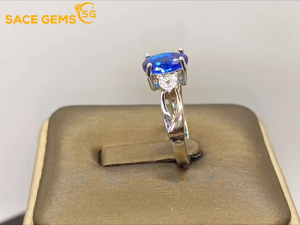 Sace Gems Classic Copper Alloy Zircon Ring Ladies Jewelry Wedding Promise Party Gift  Open