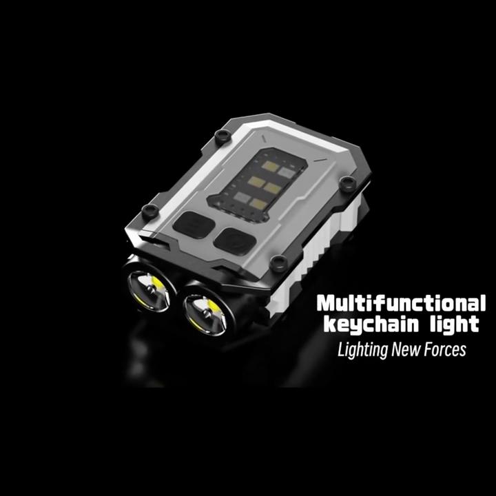 3pcs Super Bright Powerful Pocket Torch Light LED Multifunctional Magnetic COB LED EDC Mini Keychain Flashlight Rechargeable