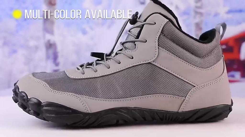 Men's and Women's Outdoor Waterproof Sports Shoes Couple's Autumn Winter Warm Cotton Shoes Thicken Warm Fleece Lined Hiking Shoes