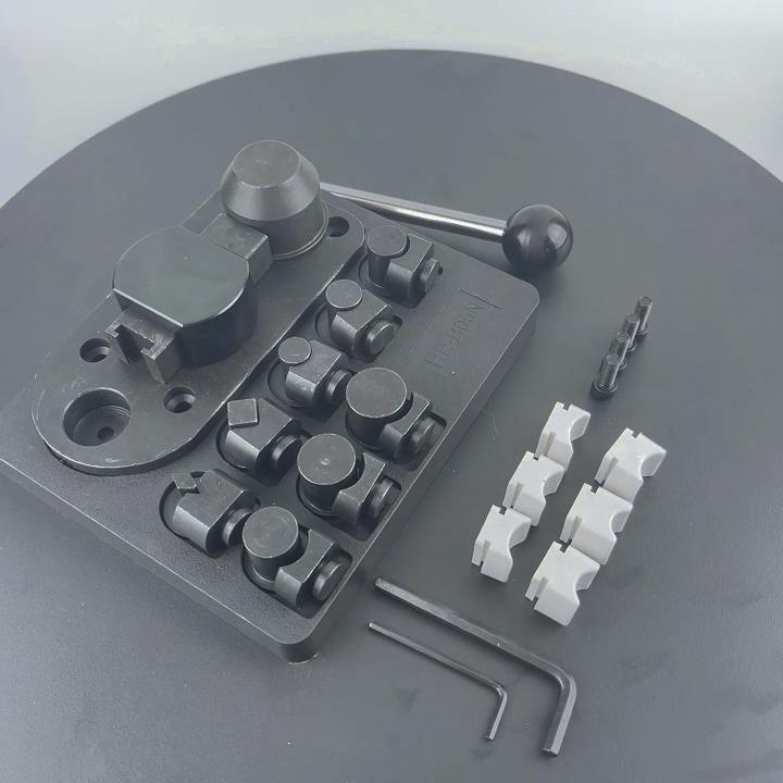 Ringbiegewerkzeug für Löffelringe, Ringbiegemaschine für die Schmuckherstellung, Ringmacher mit Ringgrößen-Messwerkzeug-Set, Hammer