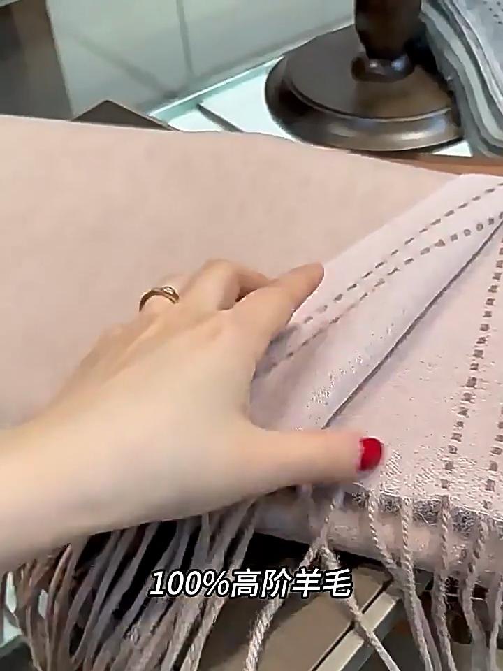 Všestranná 100% VLNA šála z čisté vlny, dámský jednobarevný šitý design oboustranná kašmírová šála zimní teplá šála