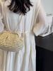 Summer Beach Fashion Hollow Out Women Clip Woven Shoulder Bag Straw Weave Chain Casual Crossbody Bags