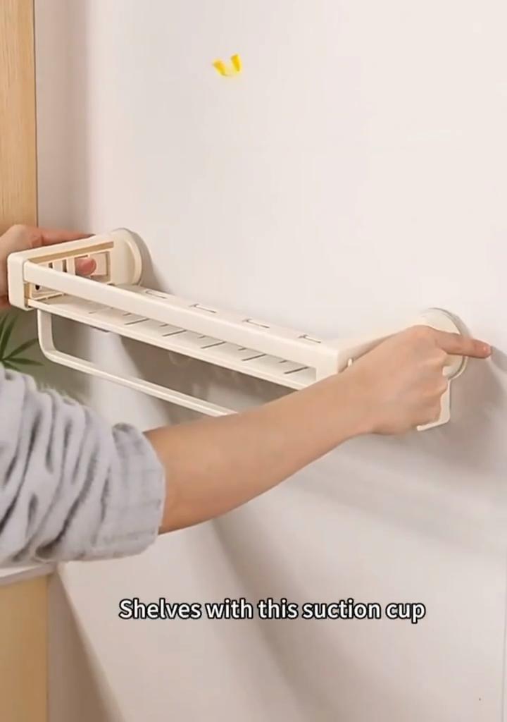 Innovative Suction Cup Bathroom Organizer No Drilling Needed Toilet Wall Shelf