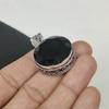 Black Spinel Gemstone Silver Pendant in 925 Sterling Silver- Handmade Design, Everyday Wear Jewelry, Unique Black Spinel Pendant Gifts