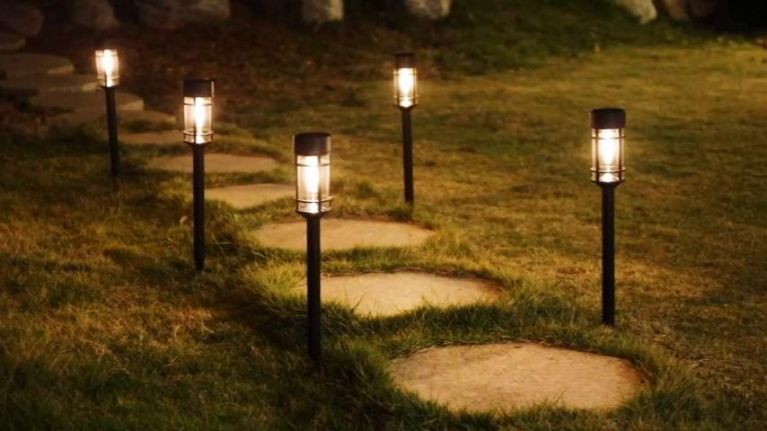 Solar Pathway Lights, LED Solar Lights Outdoor Waterproof, Glass Solar Garden Lights Landscape Lighting for Yard Lawn Walkway Driveway