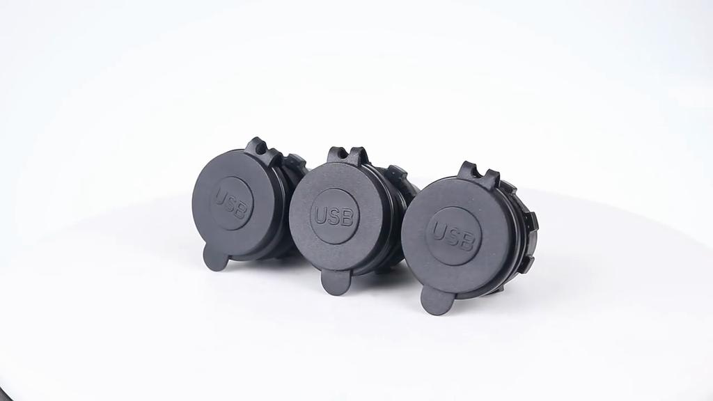 Cargador de coche con doble puerto USB QC3.0, toma de carga rápida con voltímetro e interruptor, 12 V/24 V, cargador de teléfono automático