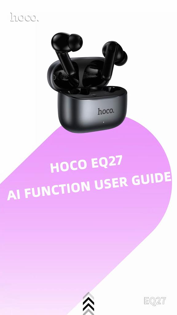 Hoco EQ27: Căști Bluetooth 5.4 cu traducere prin inteligență artificială, anulare a zgomotului și 28 de ore de redare, ANC și ENC