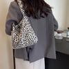 Leopard Print Tote Bag Drawstring Bucket Bag Shoulder Crossbody Bag Women's Underarm Bag