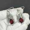 Natural Red Garnet Gemstone Earrings, 925 Sterling Silver Earring, Handmade Boho Silver Jewelry Dangle Earrings, Mother's Day Gifts