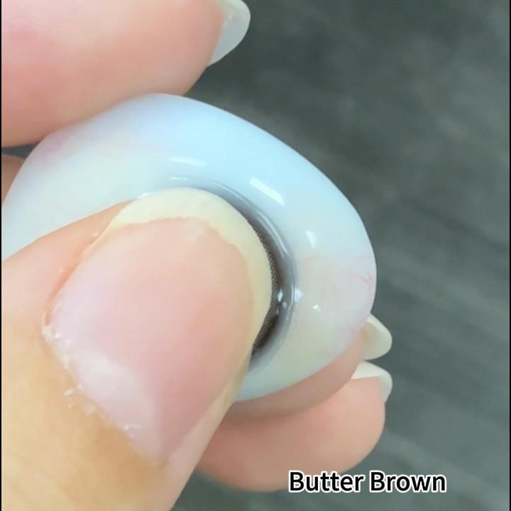 FreshLady Colored Contact Lenses 14.0mm Soft Yearly Lens 1 Pair – Light Brown / Dark Brown / Grey / Silver Grey for Daily, Party