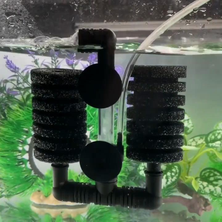 Rodinná móda Krásný a praktický Pneumatický filtr Mini Silent Fish Tank s dvojitou hlavou
