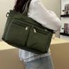 Large Capacity Corduroy Shoulder Bag for Women – Multi-Pocket Tote with Zipper Compartments and Stylish Design