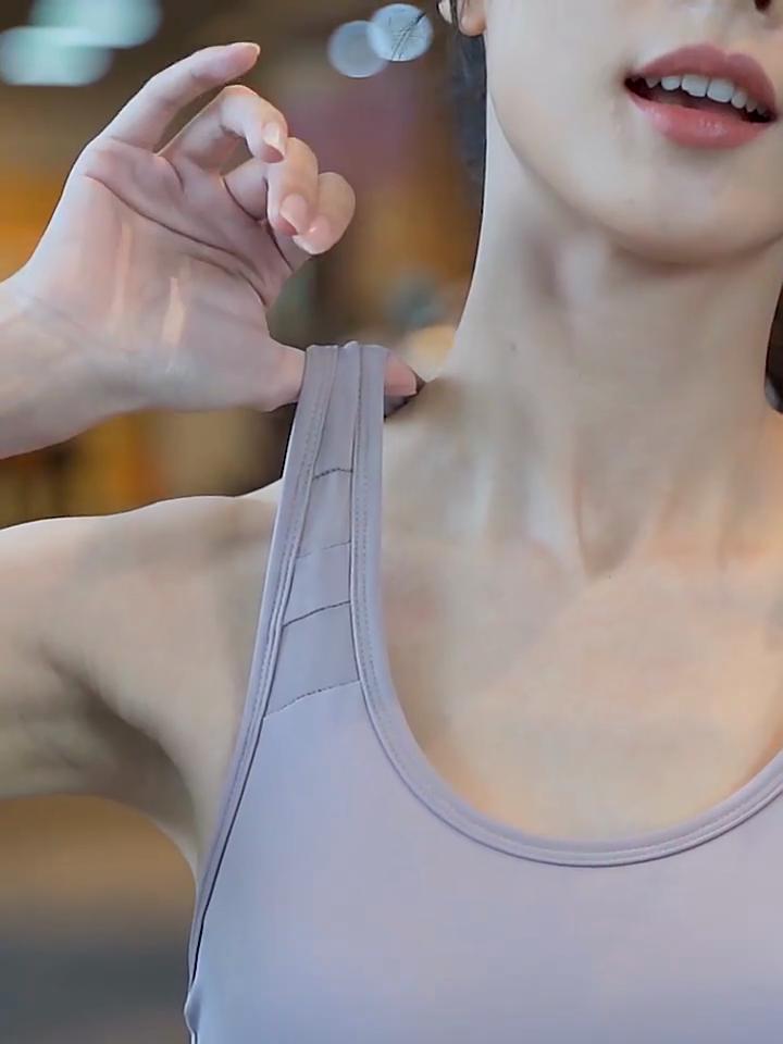 Reggiseno Sportivo Estivo Sottile Confortevole con Schiena Incrociata e Coppa Imbottita Integrata Ad Alto Impatto Antishock Push Up Reggiseno Fitness