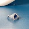 BELLA BOX Dark Blue Series Charms Female Finger Rings Luxury Engagement Party Rings For Bride Shiny Brillaint Zircon Jewelry