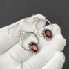 Natural Red Garnet Gemstone Earrings, 925 Sterling Silver Earring, Handmade Boho Silver Jewelry Dangle Earrings, Anniversary Gifts