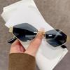 Moda Poligonal Mulheres Óculos de Sol 2025 Vintage Marca Rhombus Senhoras Óculos de Sol Tons Únicos Armação de Metal Punk Óculos de Sol Homens