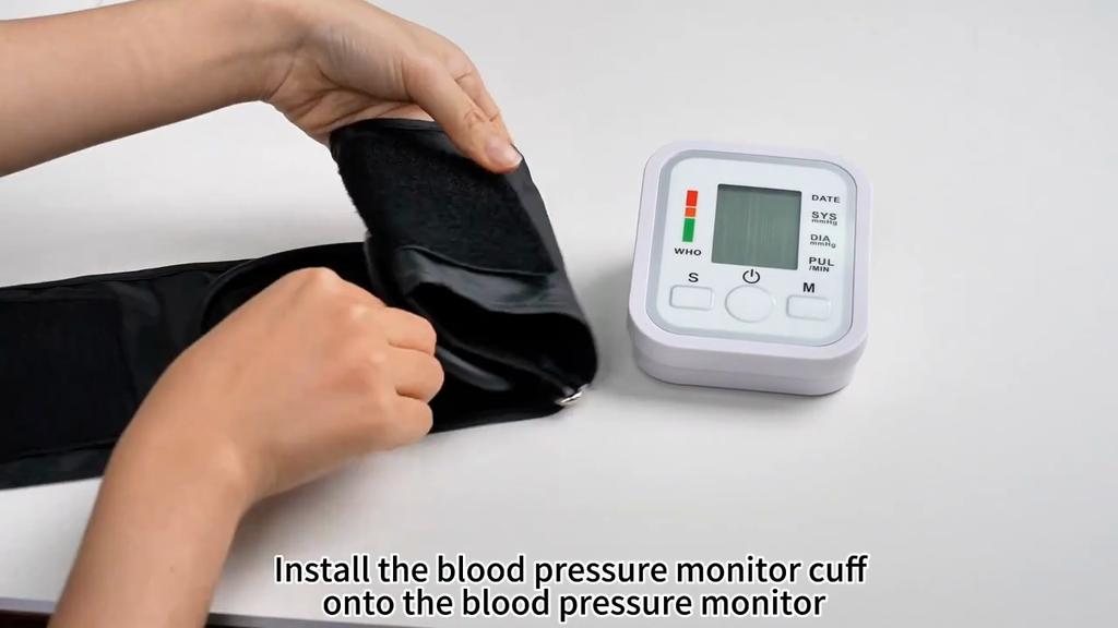 All-in-One Portable Upper Arm Blood Pressure Monitor Large LCD Display One-Touch Operation Voice Reports Hypertension Alerts