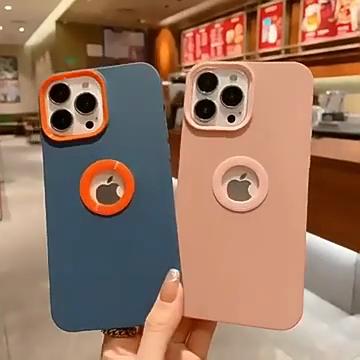 Luxusní měkké silikonové pouzdro na telefon s logem pro iPhone 14 13 12 11 Pro Max X XR XS Max 7 8 Plus SE 2 Kontrastní kryt Candy Color