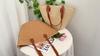 Yogodlns Summer Large Capacity Straw Bag For Women Knitted Straw Bag Bohemia Top-handle Bag Travel Totes