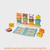 Wooden Children Animal Dress Up Puzzle With Matching Beads For Cognitive Development