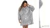 Women's Fashion Five-point Stars Glowing Robe Casual Hooded Short Flannel Loungewear