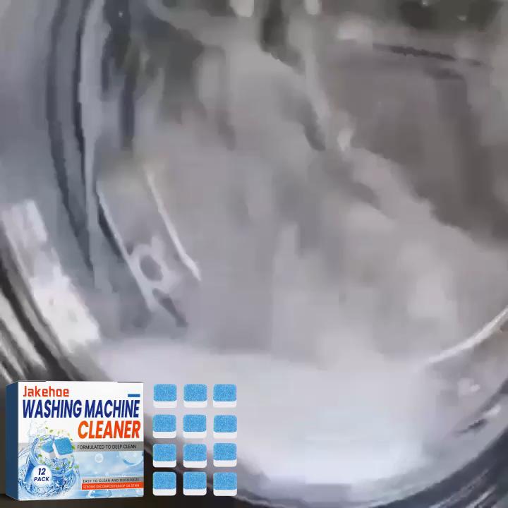 Jakehoe washing machine cleaning effervescent tablets decontamination and descaling fresh fragrance roller wave wheel universal 12pcs