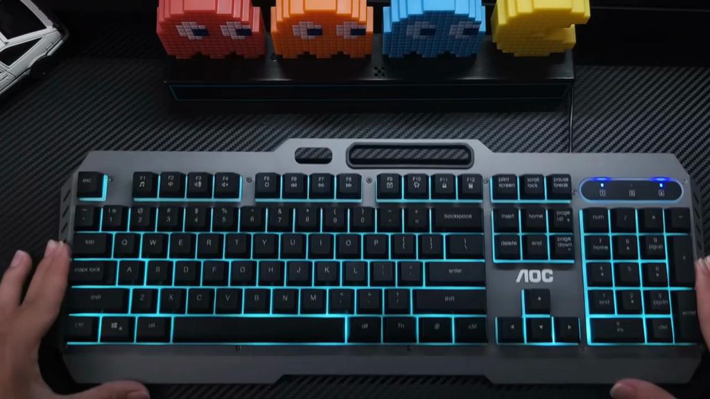 Kabelgebundene Tastatur, Echtes mechanisches Gefühl, Beleuchtete Lichteffekte, Spezielle Gaming-Tastatur, Schwarz mit blauem Licht