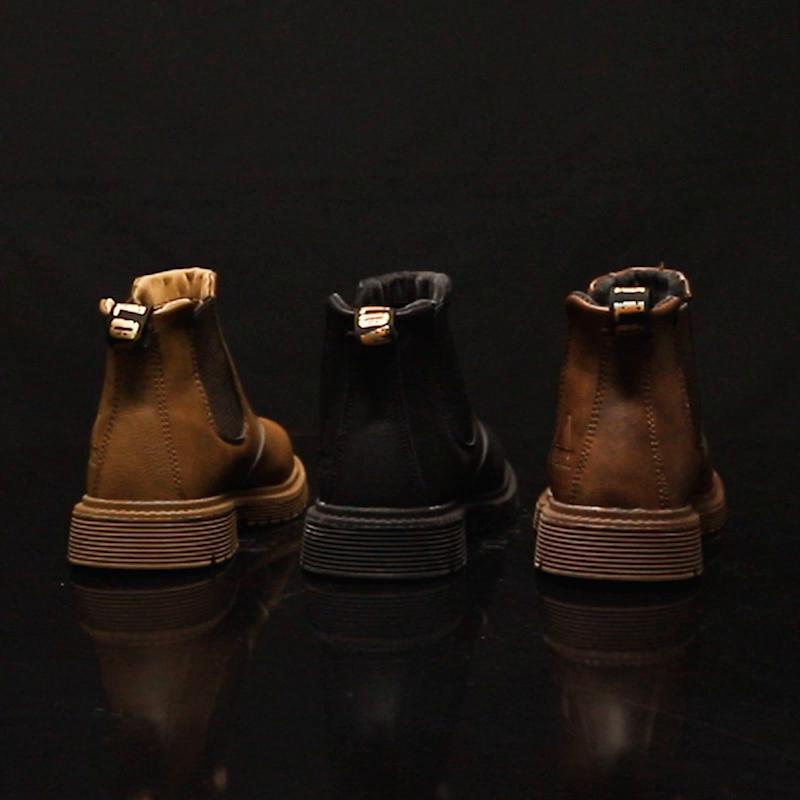 Waterproof Safety Work Shoes For Men Chelsea Steel Head Leather Boots Male Footwear Indestructible Construction Security Boots