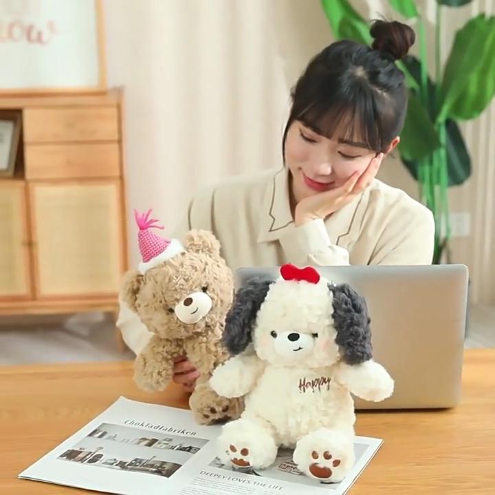 Cartoon Teddy Bear Stuffed Animal With Super Soft Plush For Playroom And Gift Giving