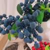 5PCS 24CM Foam Artificial Flowers California Berries Blueberry Fruit Small Fake Flower Home Decorative Party Wedding Blue Decor
