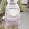 Star Print Women's Backpack Color Block Student Schoolbag Travel Backpack