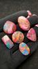 Pink Oyster Turquoise Cabochon, Oyster Turquoise Gemstone, Turquois Mix Lot, Turquoise Cabochon Gemstone.