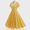 Retro Spring Dress With Button Design For Casual Travel And Events