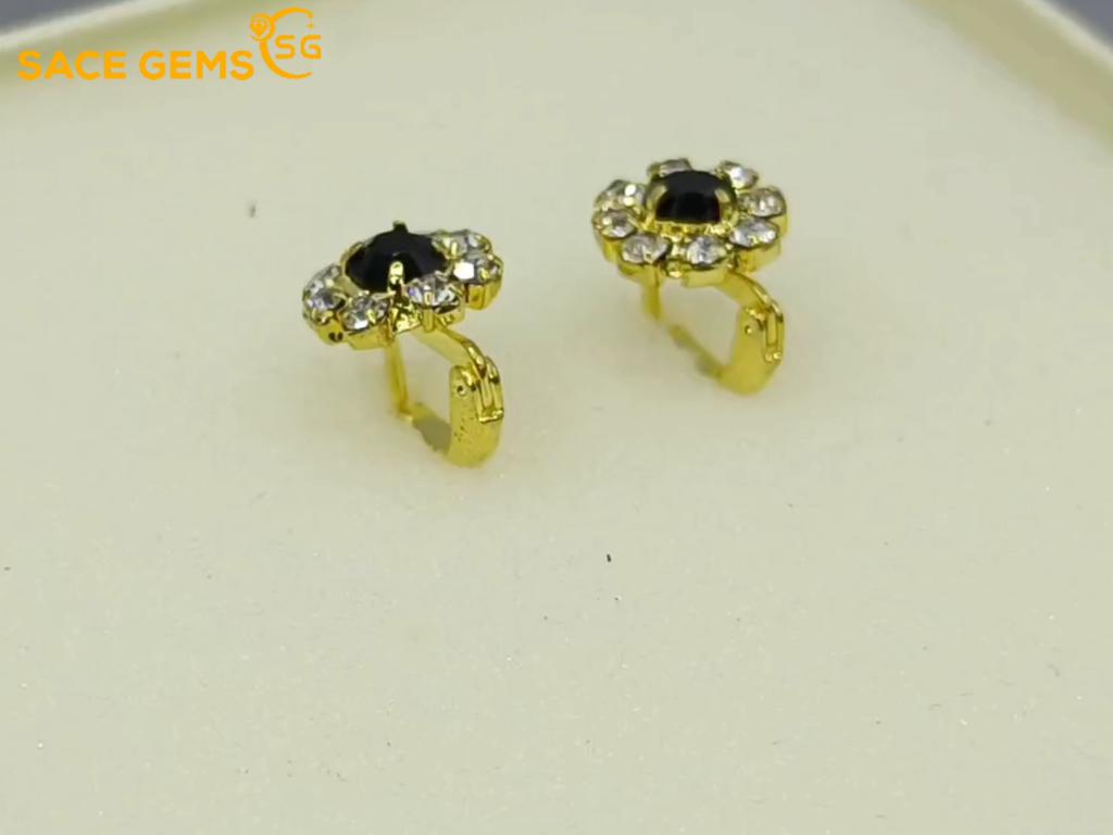 Sace Gems Classic Flowers Copper Alloy Zircon Earrings for Women Wedding Party Gifts