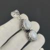Colgante de Plata de Ley 925 con Piedra Luna Arcoíris Natural - Diseño de Pera Hecho a Mano, Joyería para Uso Diario, Regalo de Aniversario
